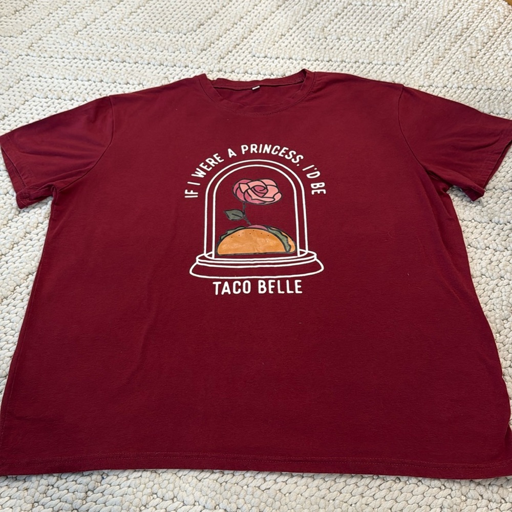 If I were A Princess Tshirt Women Funny Taco Lovers Shirt Taco Belle Graphic Tee - Picture 2 of 5